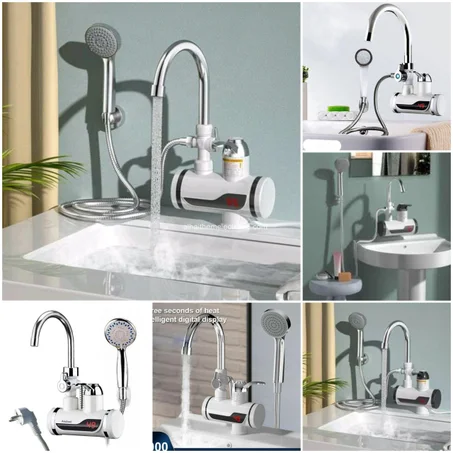 صنبور كهربائي لتسخين المياه + رشاش دوش