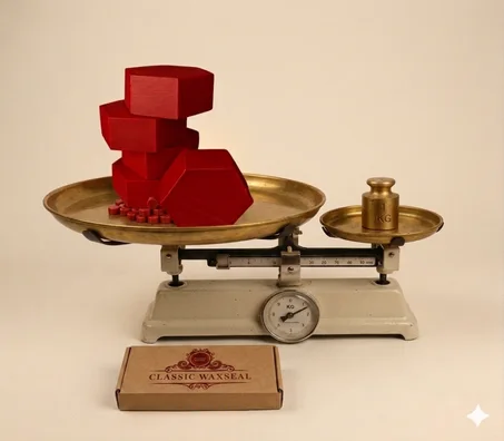 شمع ختم كلاسيكي أحمر بالكيلو جرام kg