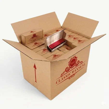 شمع ختم كلاسيكي أحمر - علبة 100-30 قطعة