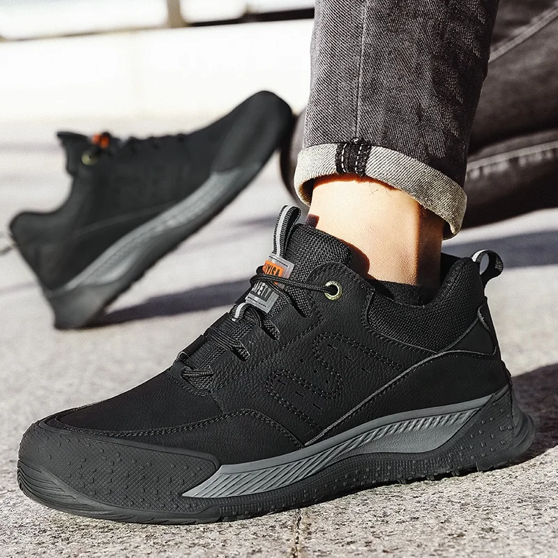 Men's Winter safety shoes Outdoor casual walking insulated  safety