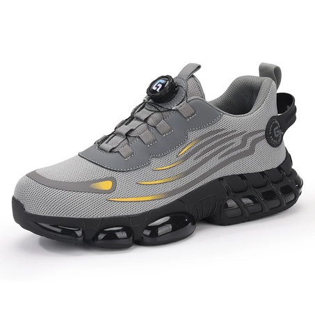 Safe Shoes Sneakers Grey Construction Steel Toe Anti-smashing Work