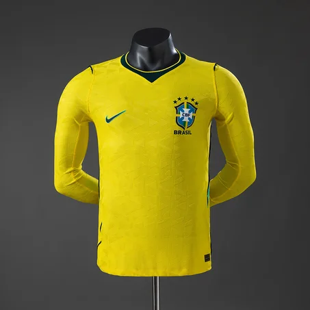 Brazil 2026 Home Player Version Long-Sleeve Jersey S-3XL