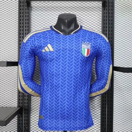 World Cup Jersey 2026 Italy Home Long Sleeves Kit Player Version Soccer T-Shirt