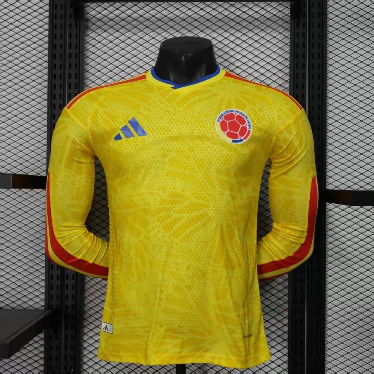 World Cup Jersey 2026 Colombia Home Long Sleeve Kit Player Version Soccer T-Shirt