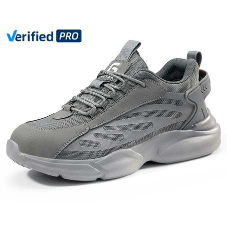 Men's Breathable Steel Toe Safety Shoes – Microfiber, EU Standard