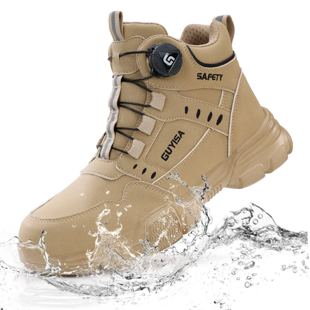 Waterproof Safety Boots Steel Toe  - Anti-smash, Anti-puncture, Smart Buckle