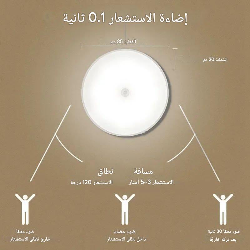 ضوء استشعار سريع الإضاءة (0.1 ثانية فقط ليضيء عند اكتشاف الحركة) التوصيل فاااابور.