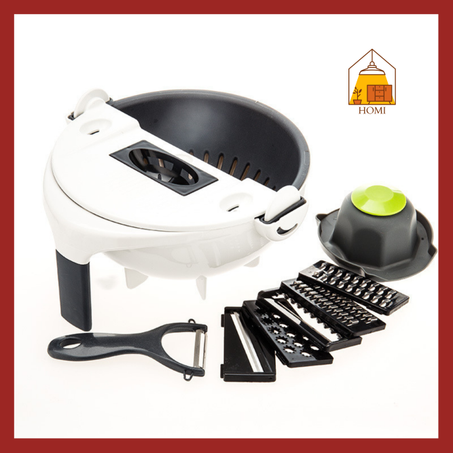 Coupe-légumes multifonctionnel avec panier de vidange