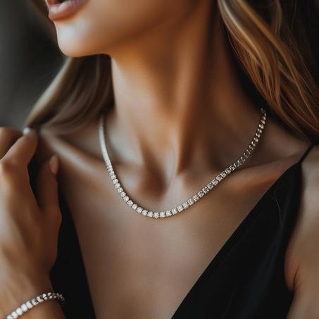 Collier et Gourmette argenté