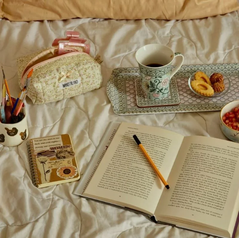 Cotton flower pouch 🌷