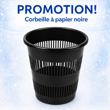 CORBEILLE À PAPIER NOIRE