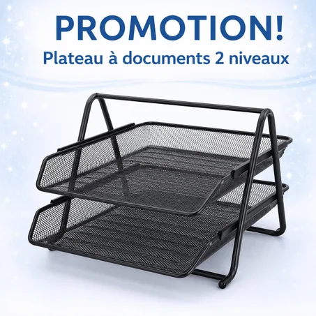 Plateau à documents 2 niveaux