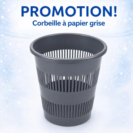 CORBEILLE À PAPIER GRISE