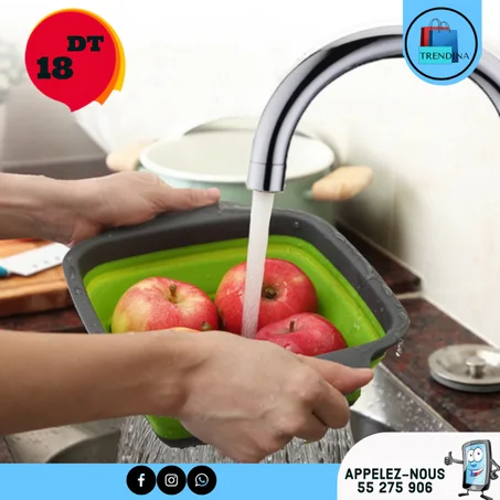 Panier passoire pliable en Silicone