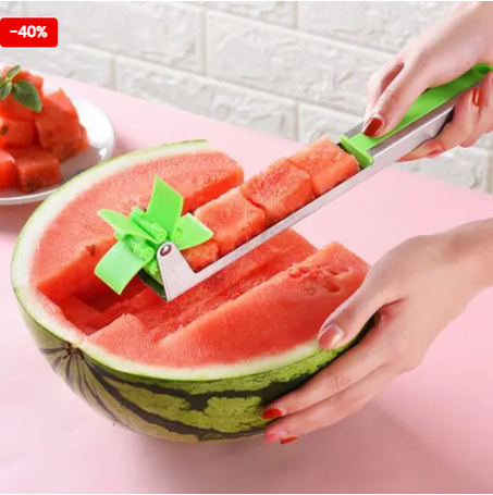 Coupe-pastèque en acier inoxydable rapide et facile