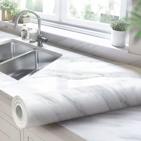 ورق رخامي ذاتي اللصق ، مقاوم للماء ، مقاوم للحرارة ، لطاولة المطبخ ، أثاث الطاولة ، ورق الحائط للخزانة
