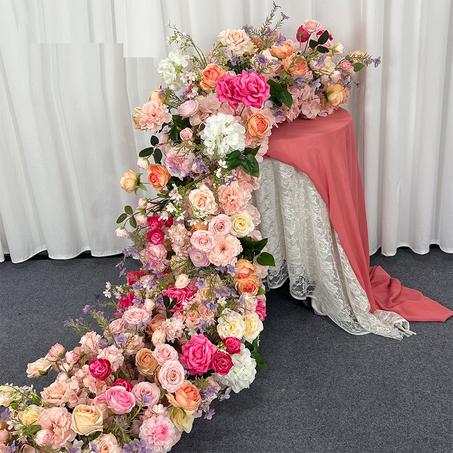 SUNWEDDING European Style Pink Rose Artificial Flower