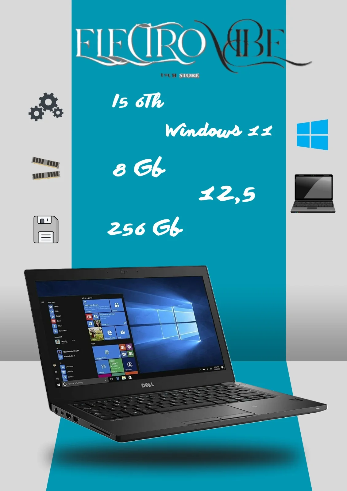 Dell Latitude 7280 i5-6300U FHD 12.5