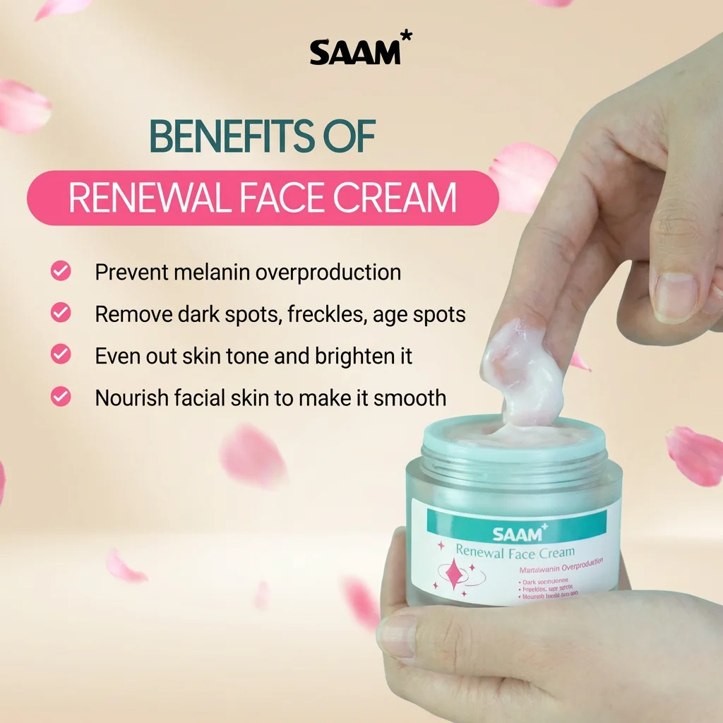 Crème visage régénératrice SAAM , taches de rousseur, taches de vieillesse et taches brunes