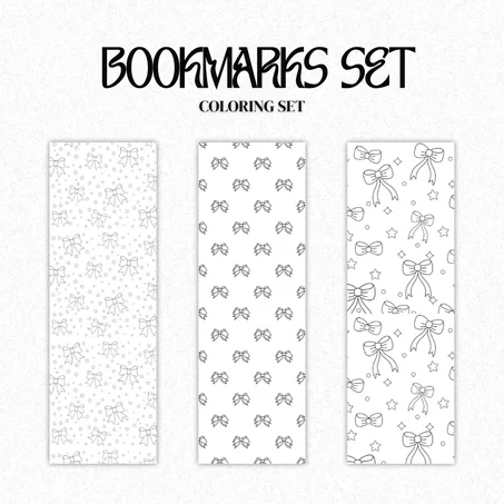 COLORING BOOKMARK SET PLASTIFIER