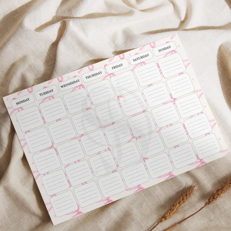 RIBBON WEEKLY NOTEPAD
