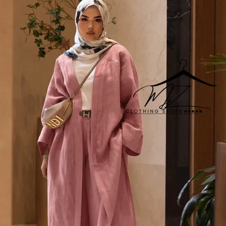 طقم "OUm" من الكتان الفاخر - قطعتين (Set 2-Pièces En Lin) 🌟