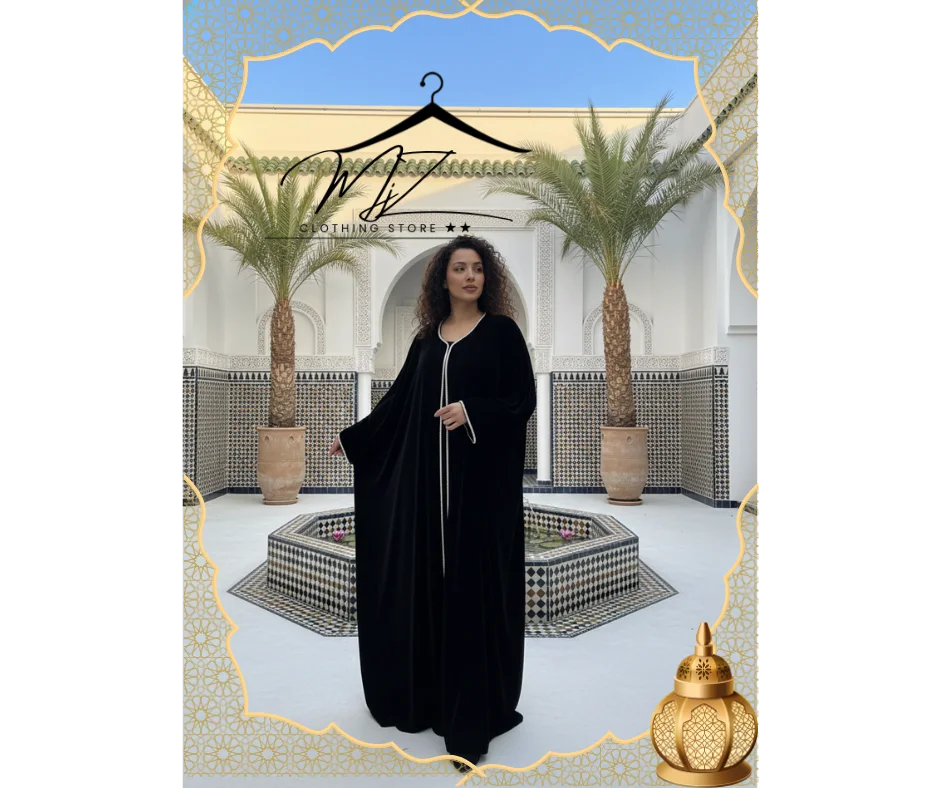 كيمونو "الأناقة المخملية" – لمسة ملكية عصرية