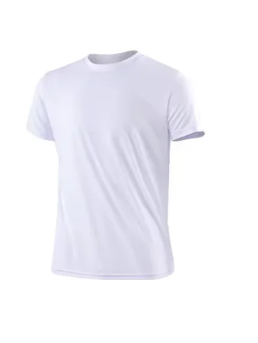 T-shirt de sport pour homme à manches courtes, séchage rapide, respirant, col rond, entraînement, exercice, sport, haut léger