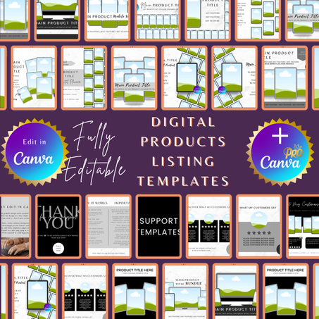 150+ Canva Templates for Digital Product Listings