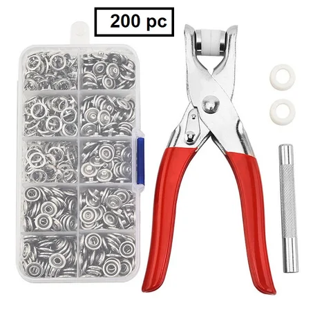 Effortless Clothing Button Attachment Clamp with Assorted Button Pack