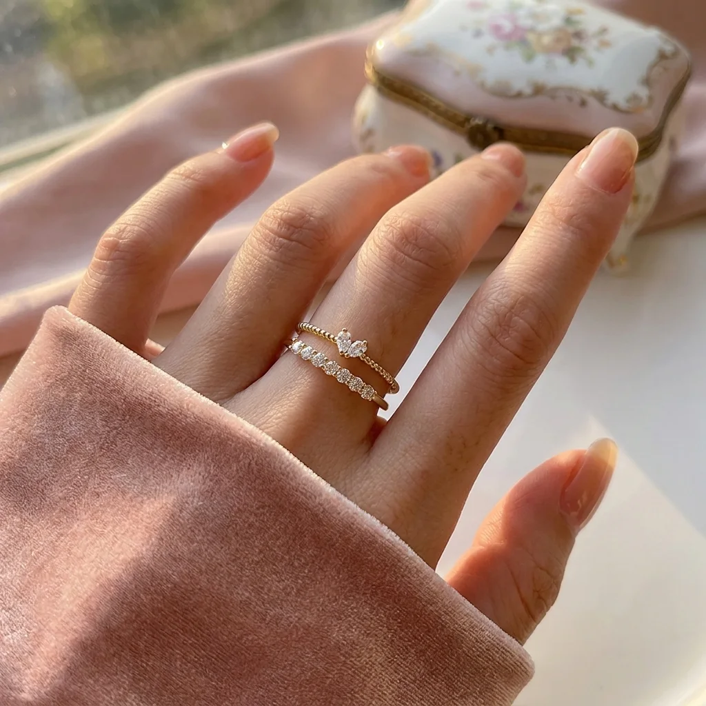 “Bientôt disponible” Bague Double Rang 