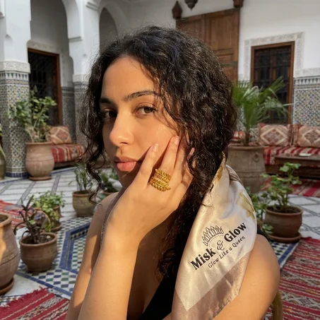 18K خاتم مفتوح هندسي مطلي بالذهب عيار