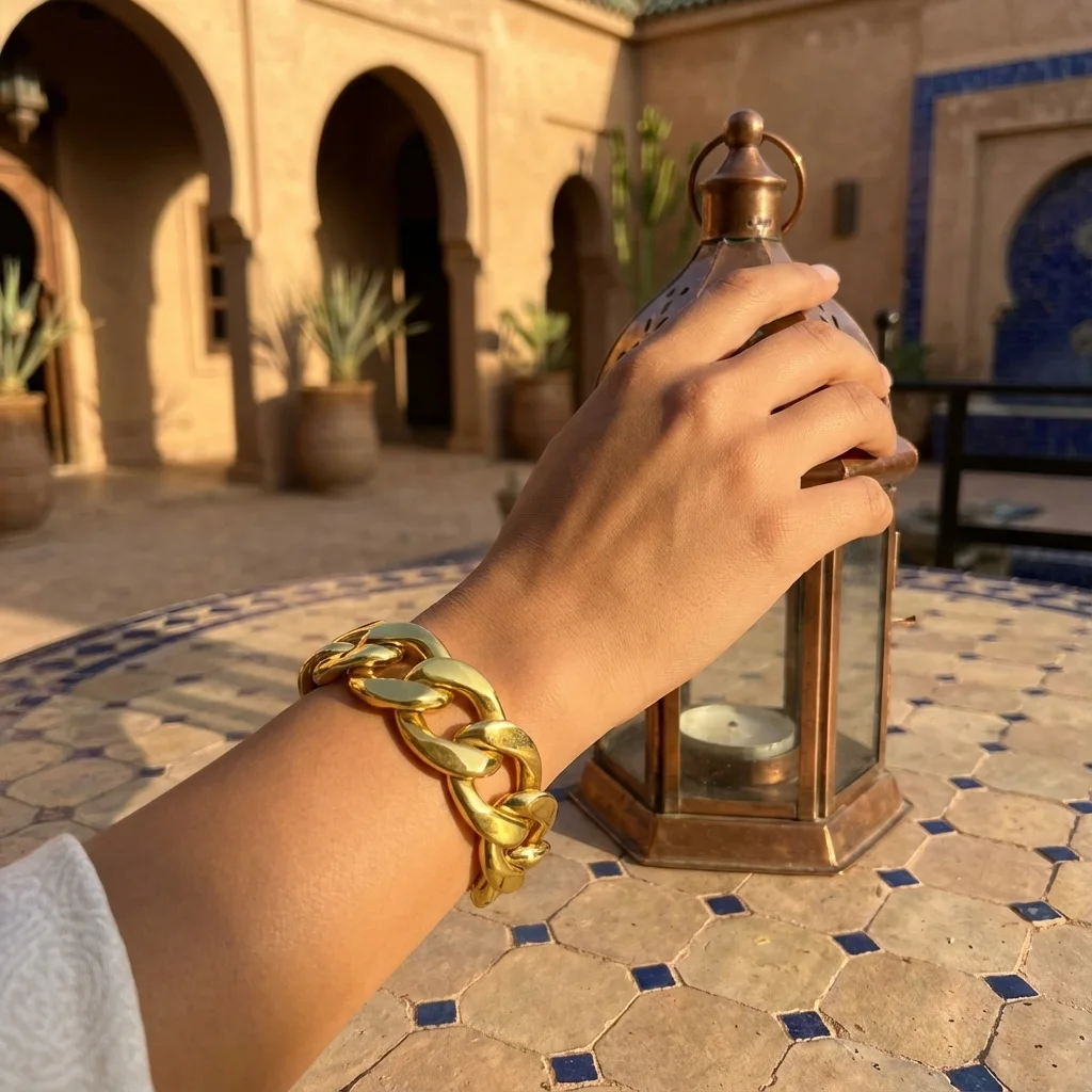 سوار  بسلسلة  متشابكة – فخامة عصرية