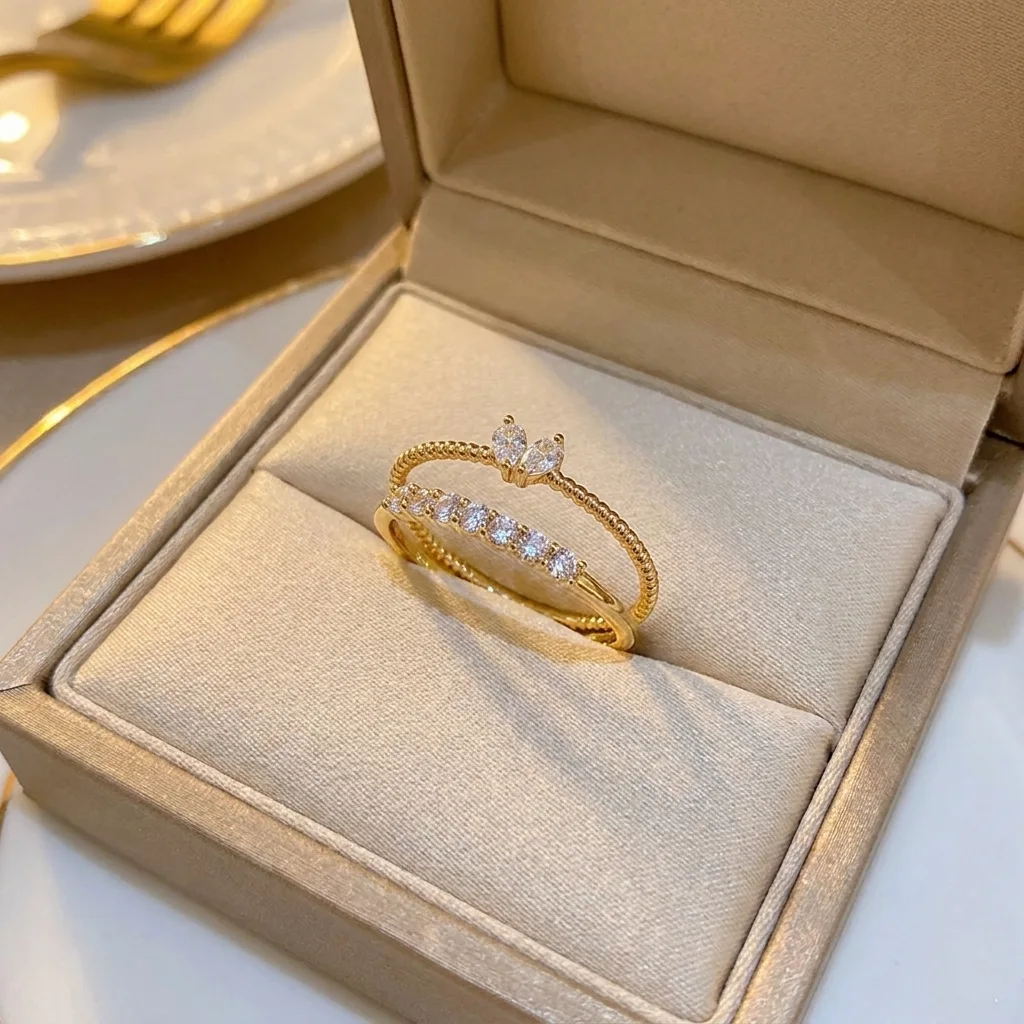 “Bientôt disponible” Bague Double Rang 