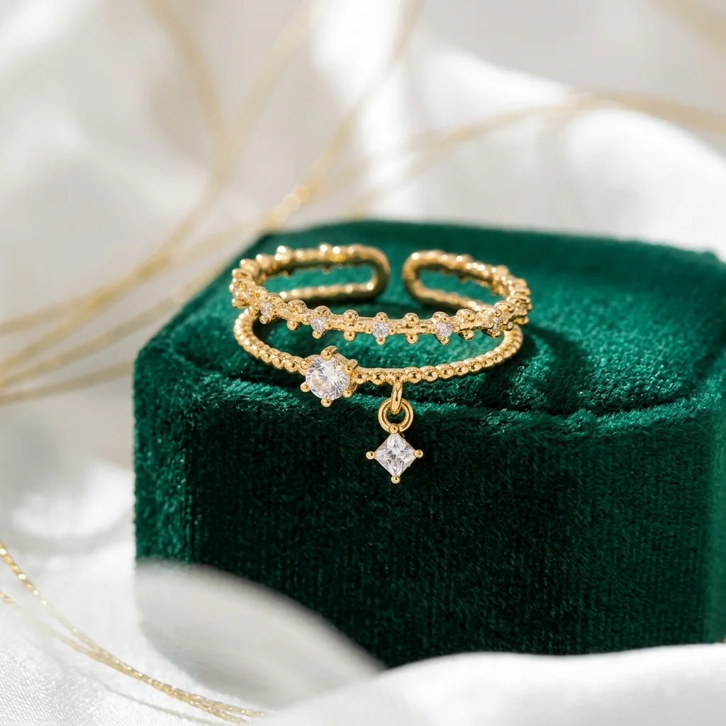 “Bientôt disponible” Bague Double Rang 