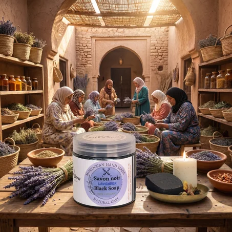 صابون بلدي مغربي طبيعي باللافندر