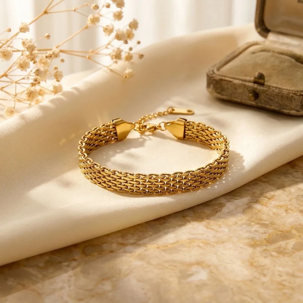 “Bientôt disponible” Bracelet Maille Tressée Multirang 