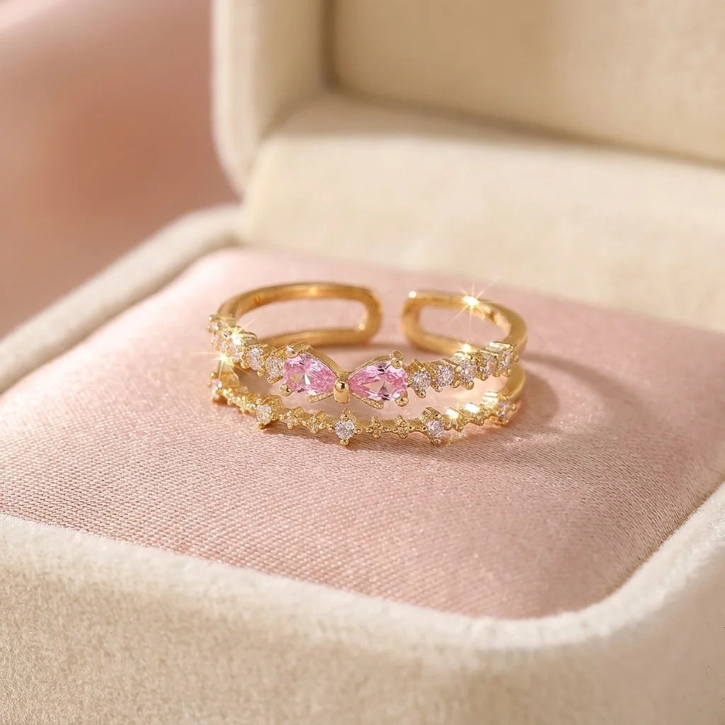 “Bientôt disponible”  Bague Ajustable Double Rang 