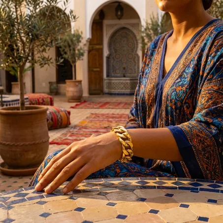 سوار  بسلسلة  متشابكة – فخامة عصرية