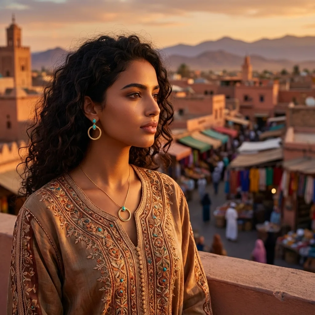 طقم  فيروزي – أناقة مغاربية