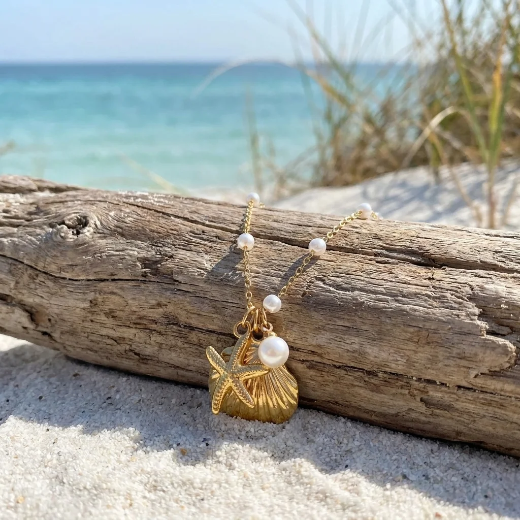 “Bientôt disponible” Chaîne Perlée avec Pendentifs Étoile de Mer *MOANA*