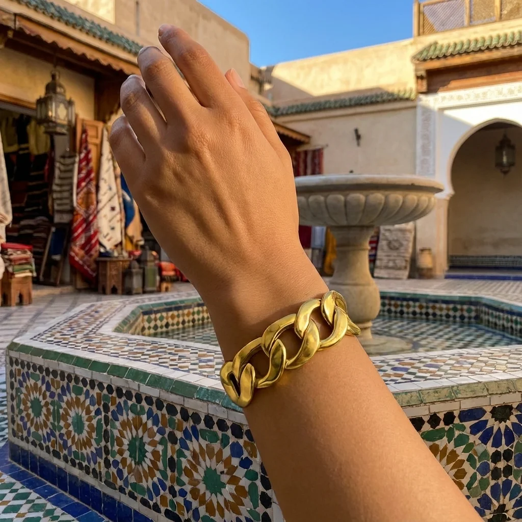 سوار  بسلسلة  متشابكة – فخامة عصرية