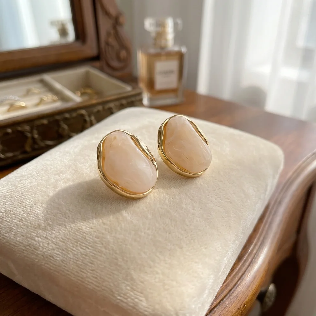 “Bientôt disponible” Boucles d'Oreilles Organiques 