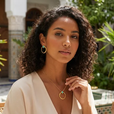 طقم  فيروزي – أناقة مغاربية