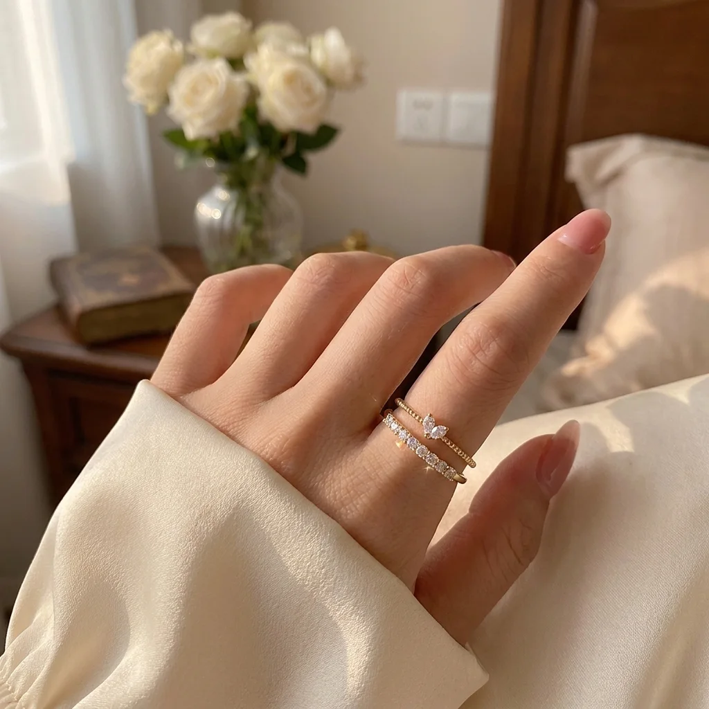 “Bientôt disponible” Bague Double Rang 