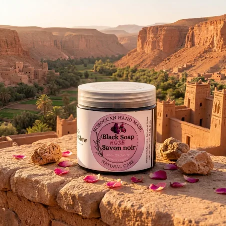 صابون بلدي مغربي طبيعي بالورد