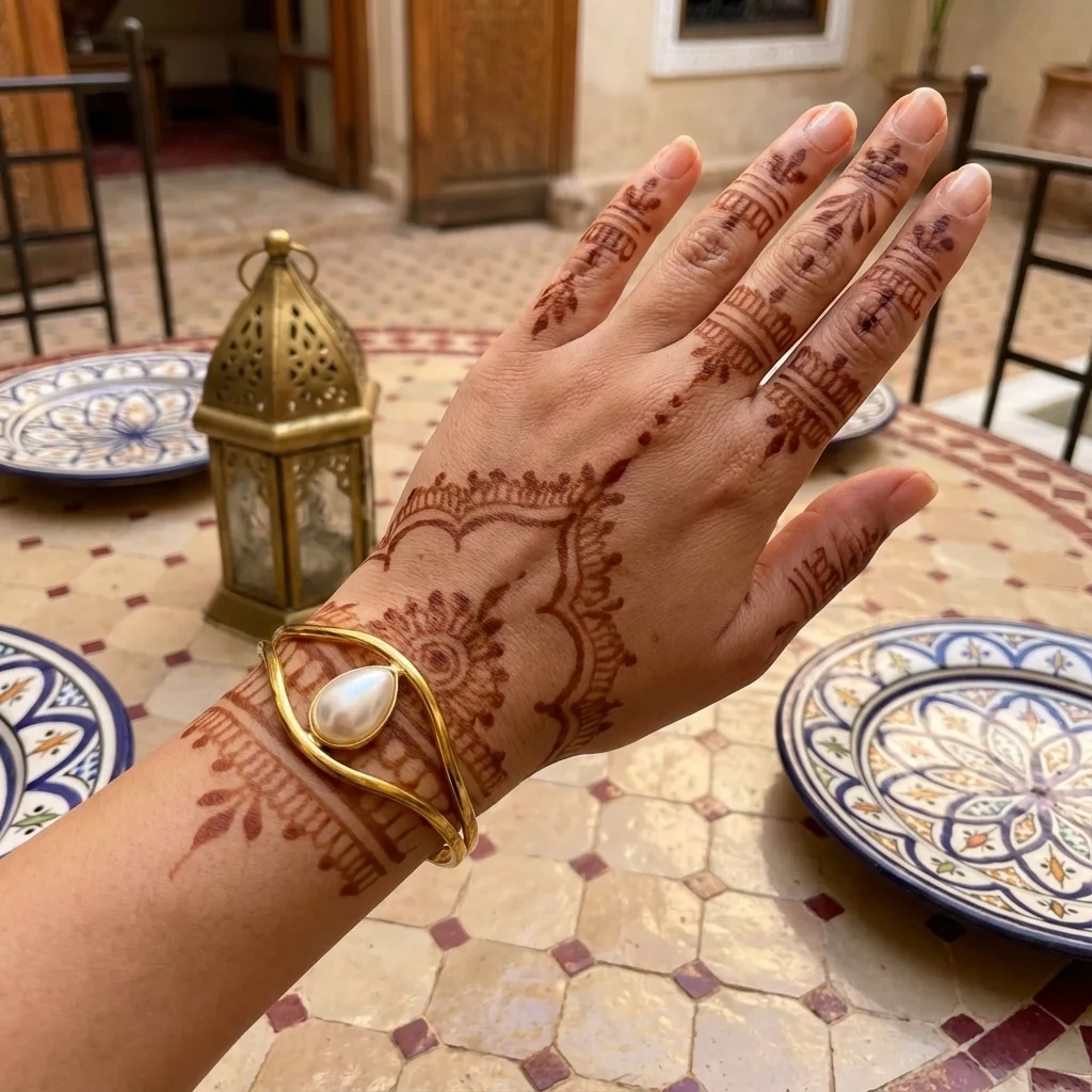 سوار ذهبي بلؤلؤة بيضاء  – أناقة شاعرية