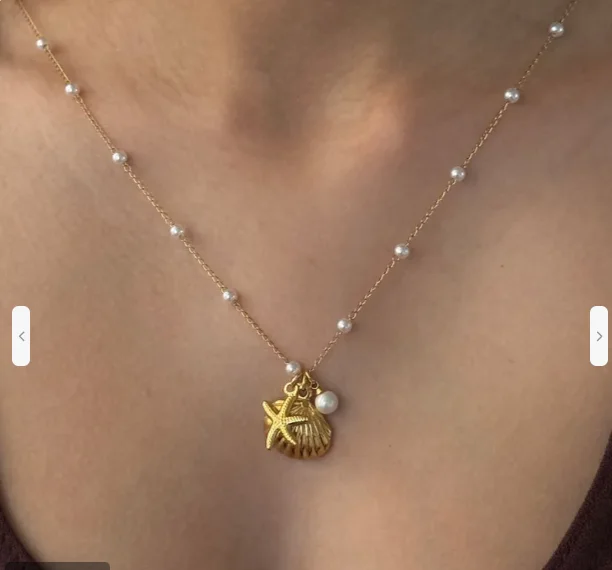 “Bientôt disponible” Chaîne Perlée avec Pendentifs Étoile de Mer *MOANA*