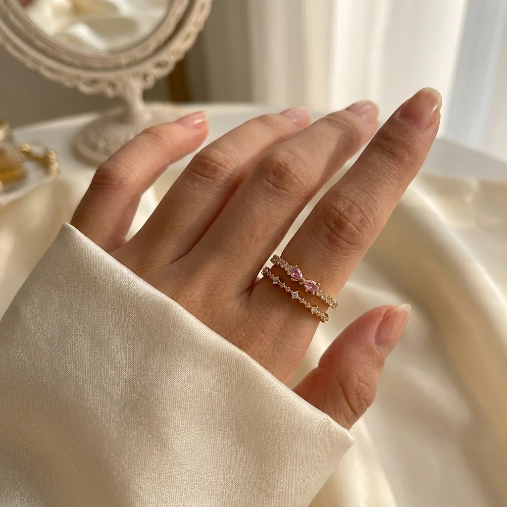 “Bientôt disponible”  Bague Ajustable Double Rang 