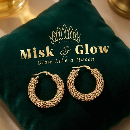 أقراط  خرزية – دائرة من الفخامة